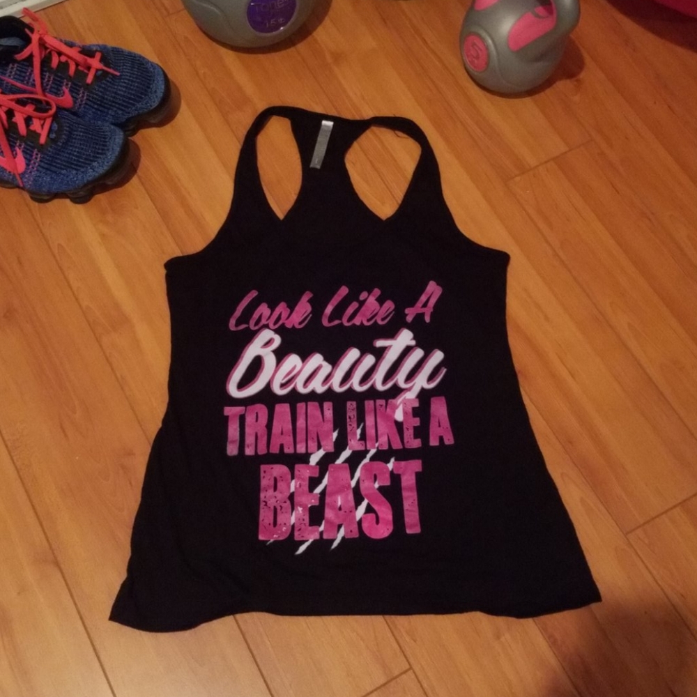 Omt racerback tank size large